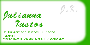 julianna kustos business card